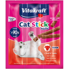 Vitakraft Cat Stick Mini - саламена пръчица с говеждо и таурин 3 броя